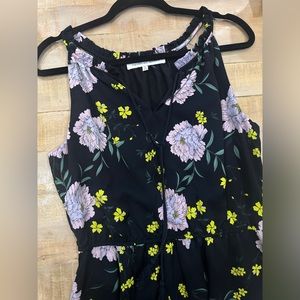 Cupcakes and Cashmere Jadine dress black floral sleeveless dress